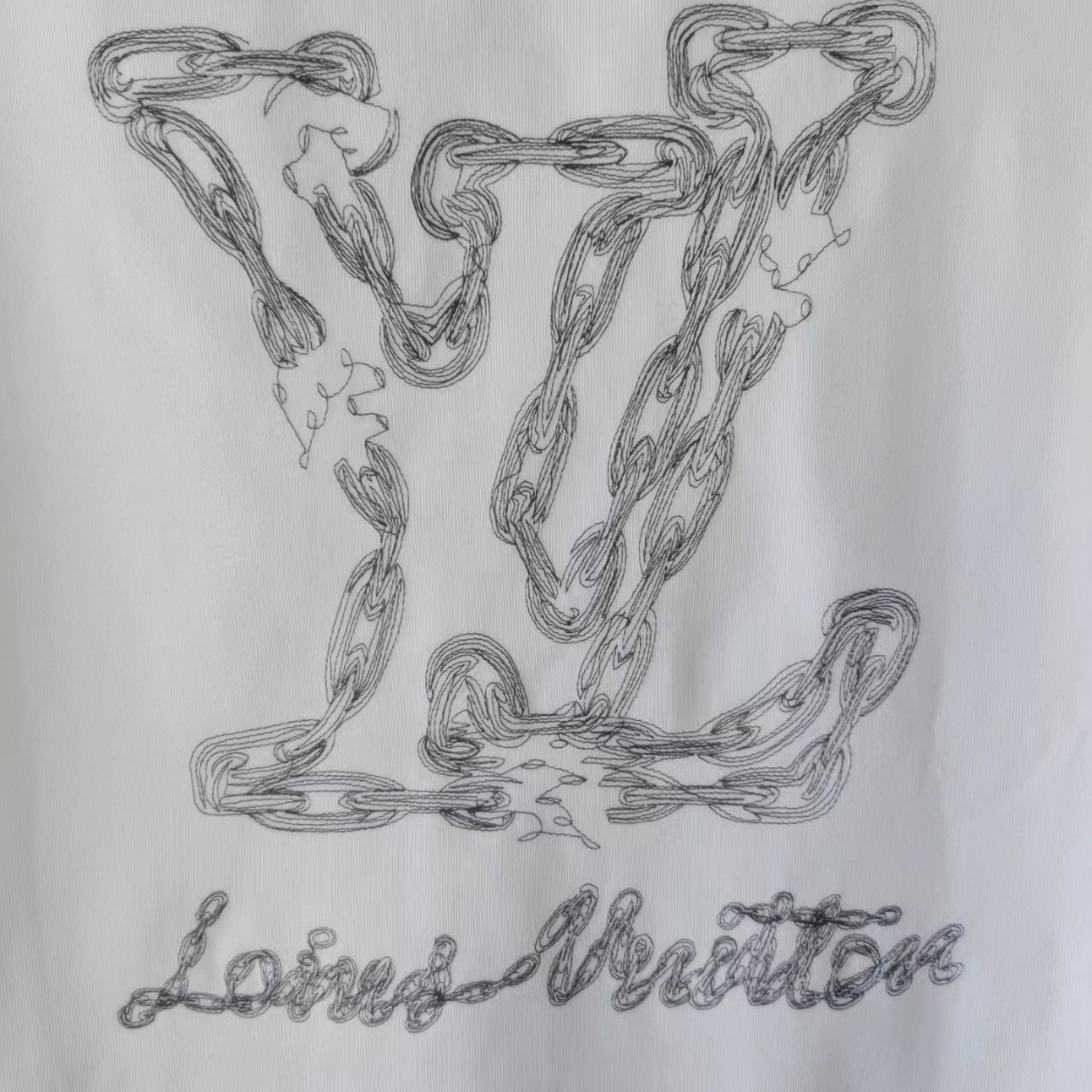Louis Vuitton/路易威登 前后绣花LOGO短袖T恤