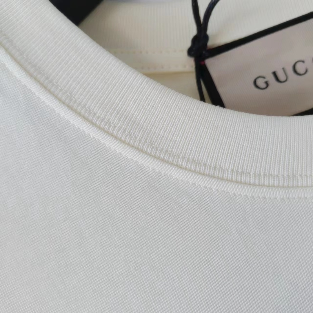 GUCCI/古驰 老花贴布小熊圆领短袖