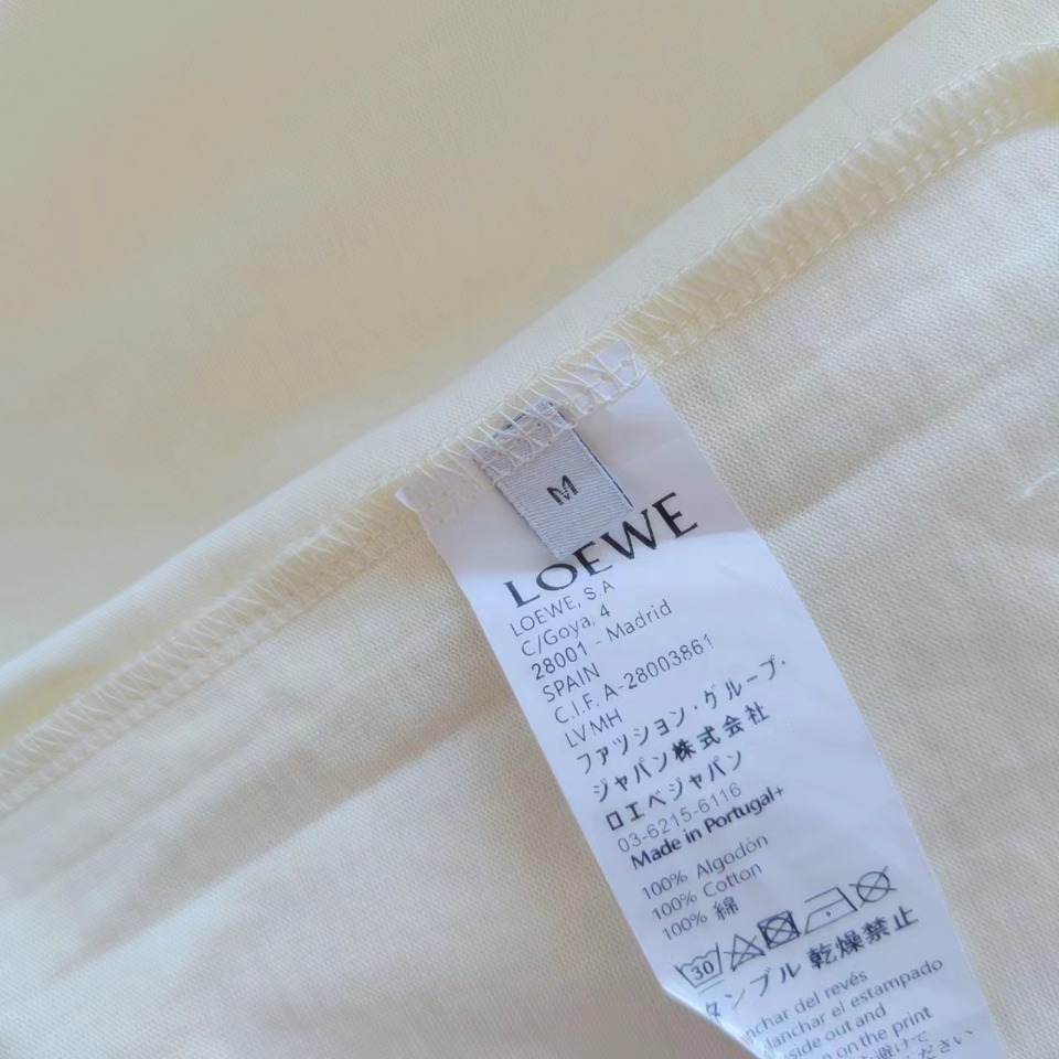 LOEWE/罗意威 皮标字母logo纯棉精品短袖T恤