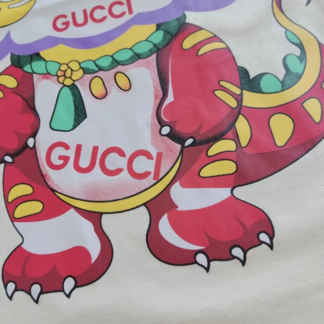 Gucci/古驰 24ss龙年限定龙宝宝logo短袖T桖
