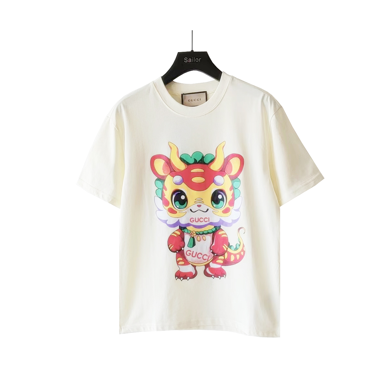 Gucci/古驰 24ss龙年限定龙宝宝logo短袖T桖