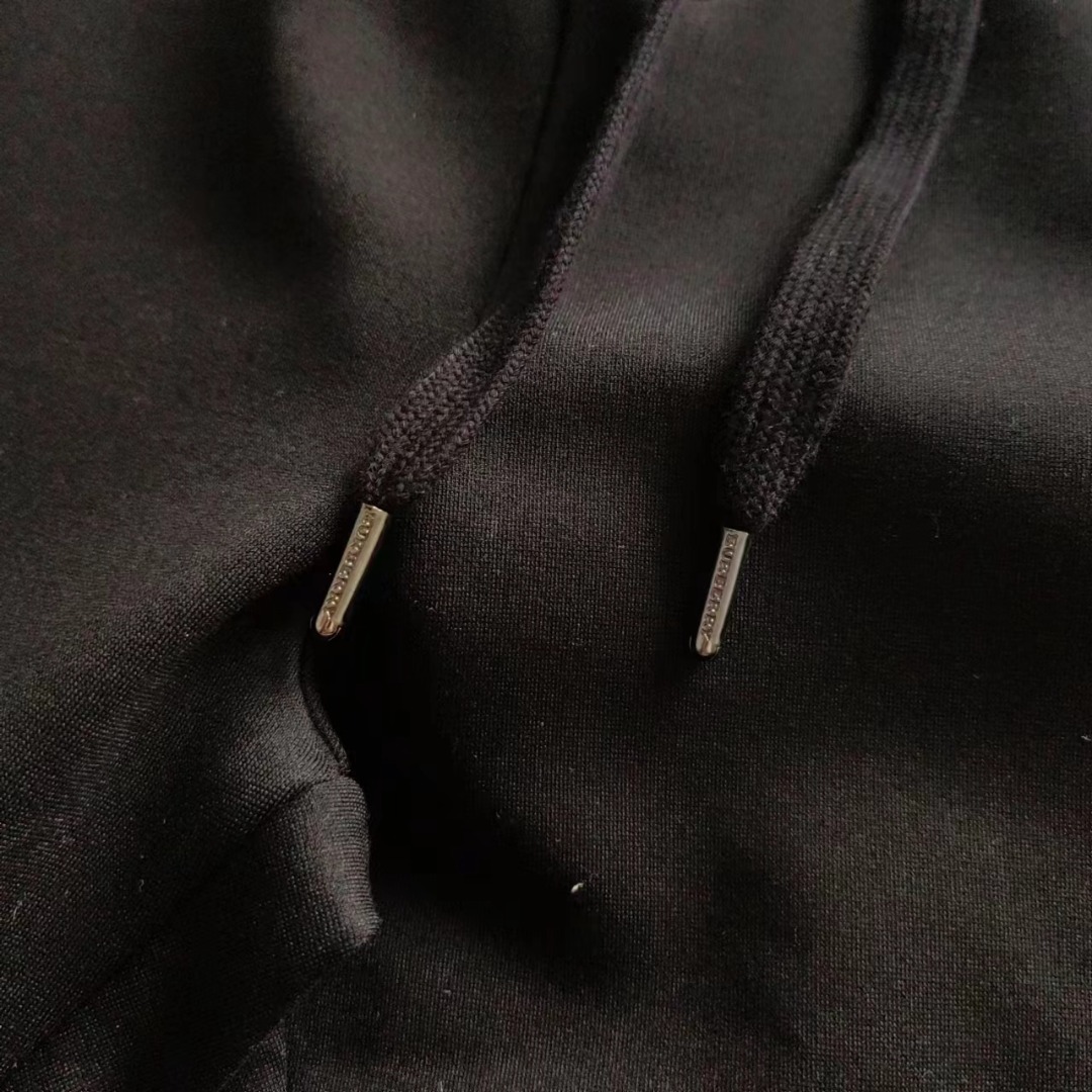 细节图 BURBERRY/巴宝莉 经典织带拼接LoGO标识短裤 侧边织带 五分裤 白色 黑色