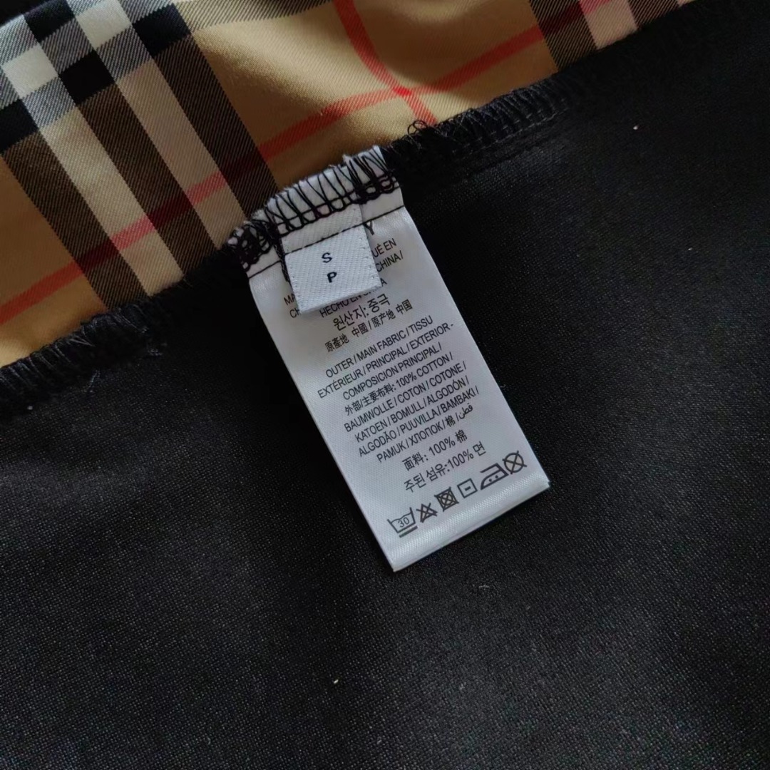 细节图 BURBERRY/巴宝莉 经典织带拼接LoGO标识短裤 侧边织带 五分裤 白色 黑色