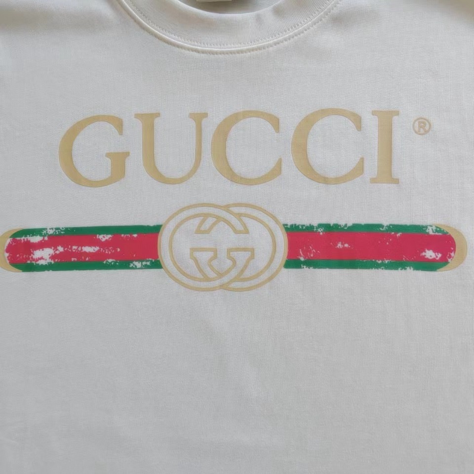 GUCCI 古驰 做旧腰带logo圆领短袖T桖