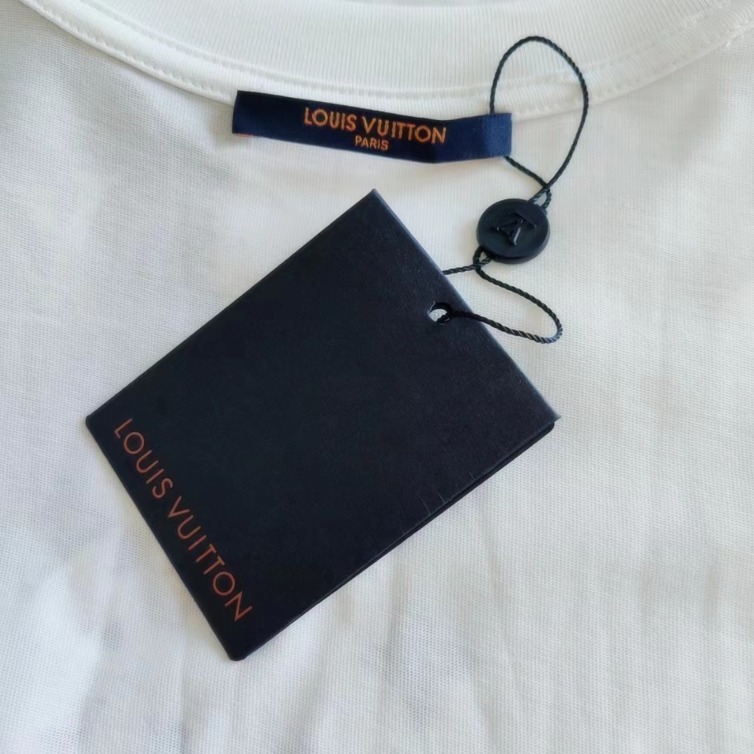 LOUIS VUITTON/路易威登24经典渐变发泡logo圆领短袖T桖