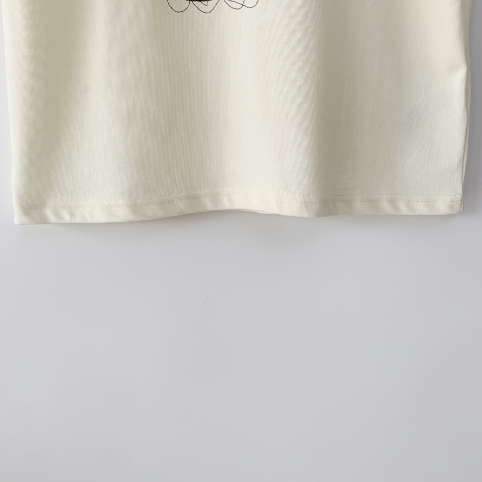 Gucci 手绘定制刺绣LOGO圆领短袖