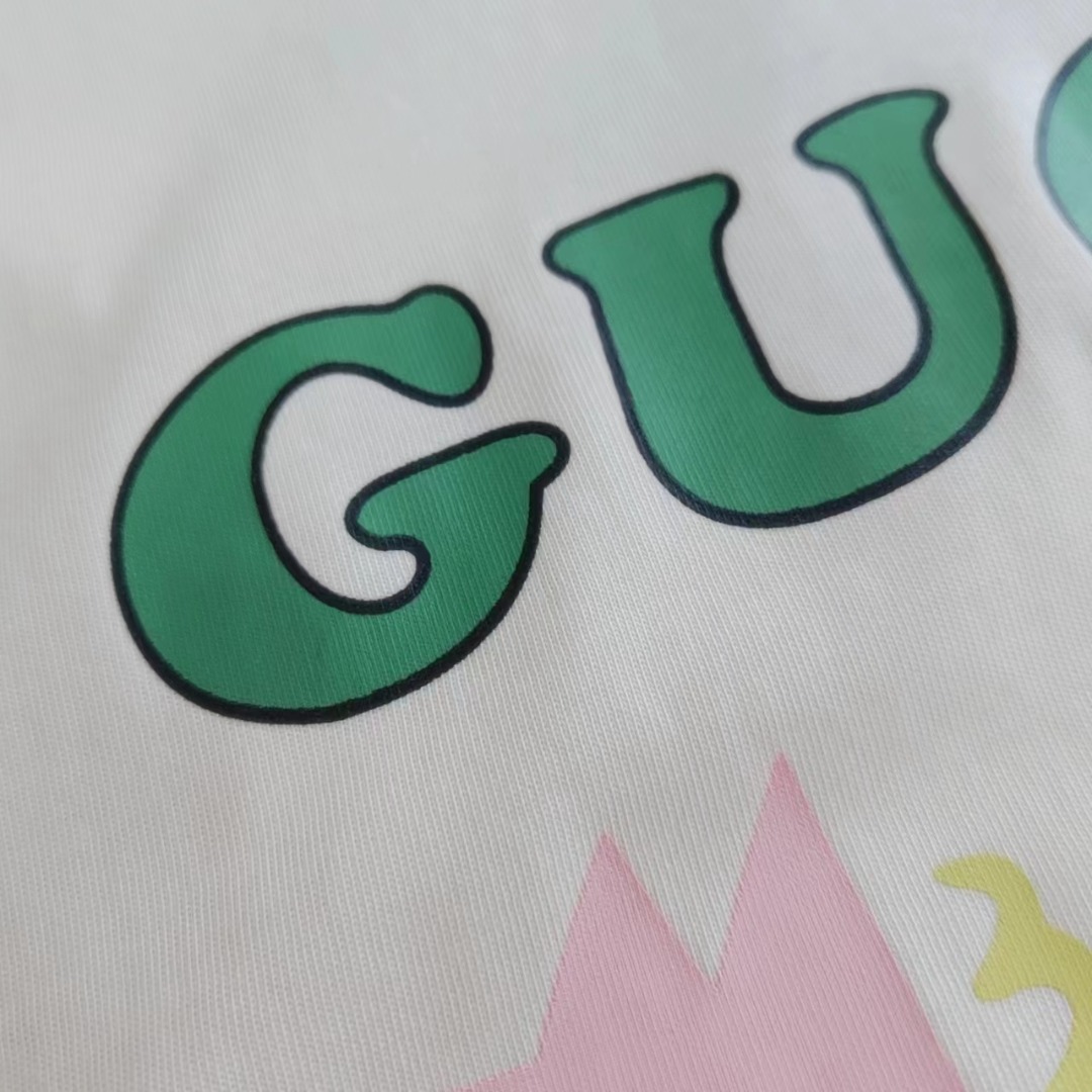 Gucci/古驰 2024早春卡通动物小马印花T恤