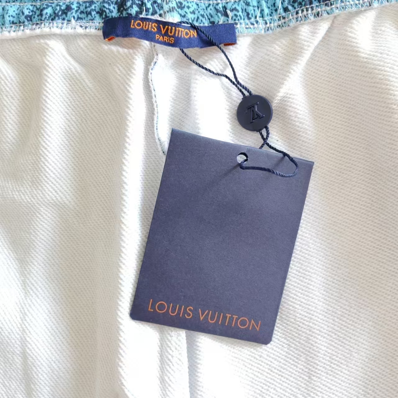 Louis Vuitton/路易威登 满天星涂鸦字母印花短袖T桖灰拼白 蓝拼白