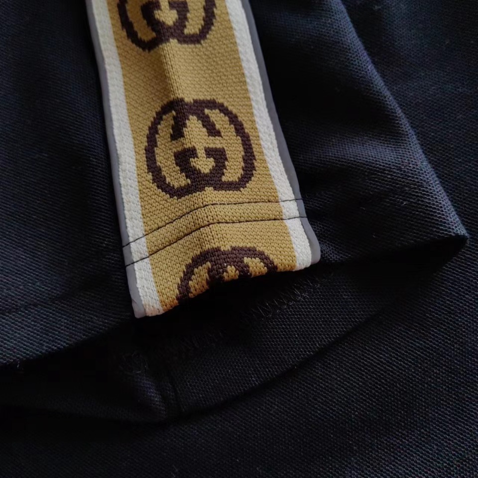 GUCC/古驰 24SS双G反光织带polo衫