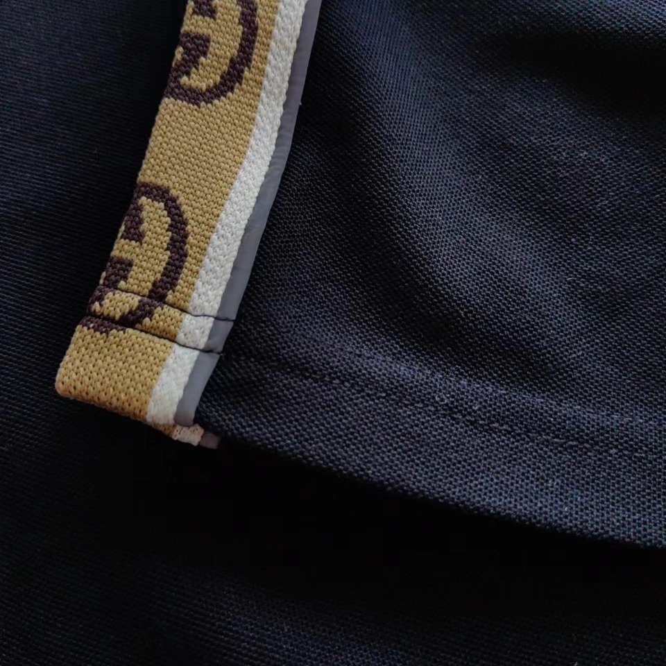 GUCC/古驰 24SS双G反光织带polo衫