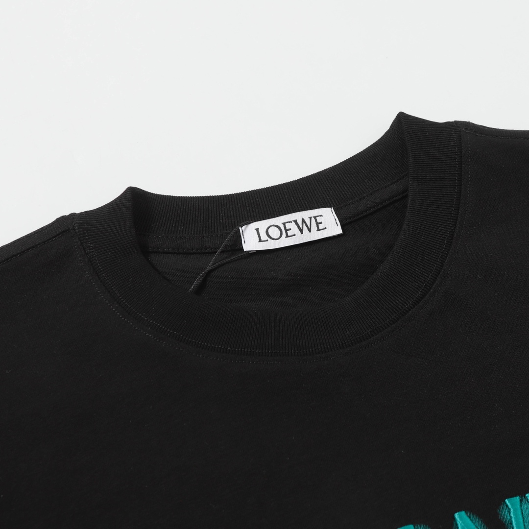 LOEWE/罗意威 多彩LOGO刺绣短袖