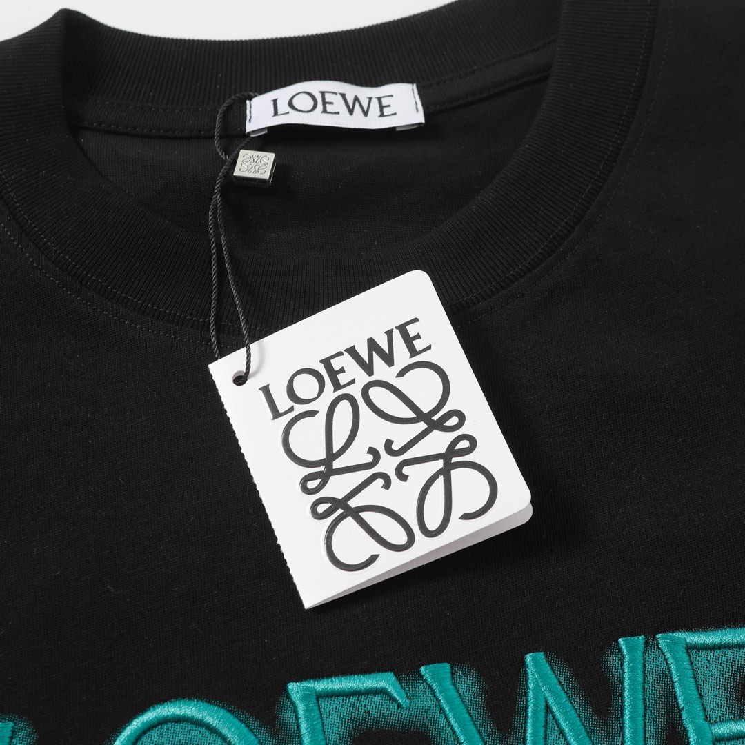 LOEWE/罗意威 多彩LOGO刺绣短袖