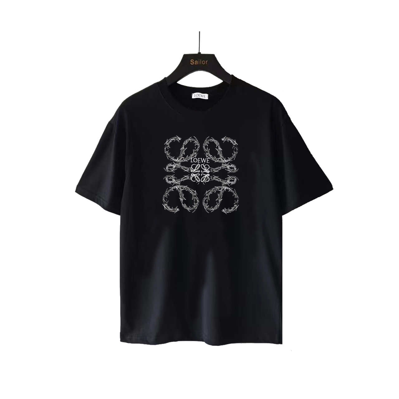 LOEWE/罗意威 荆棘LOGO刺绣短袖