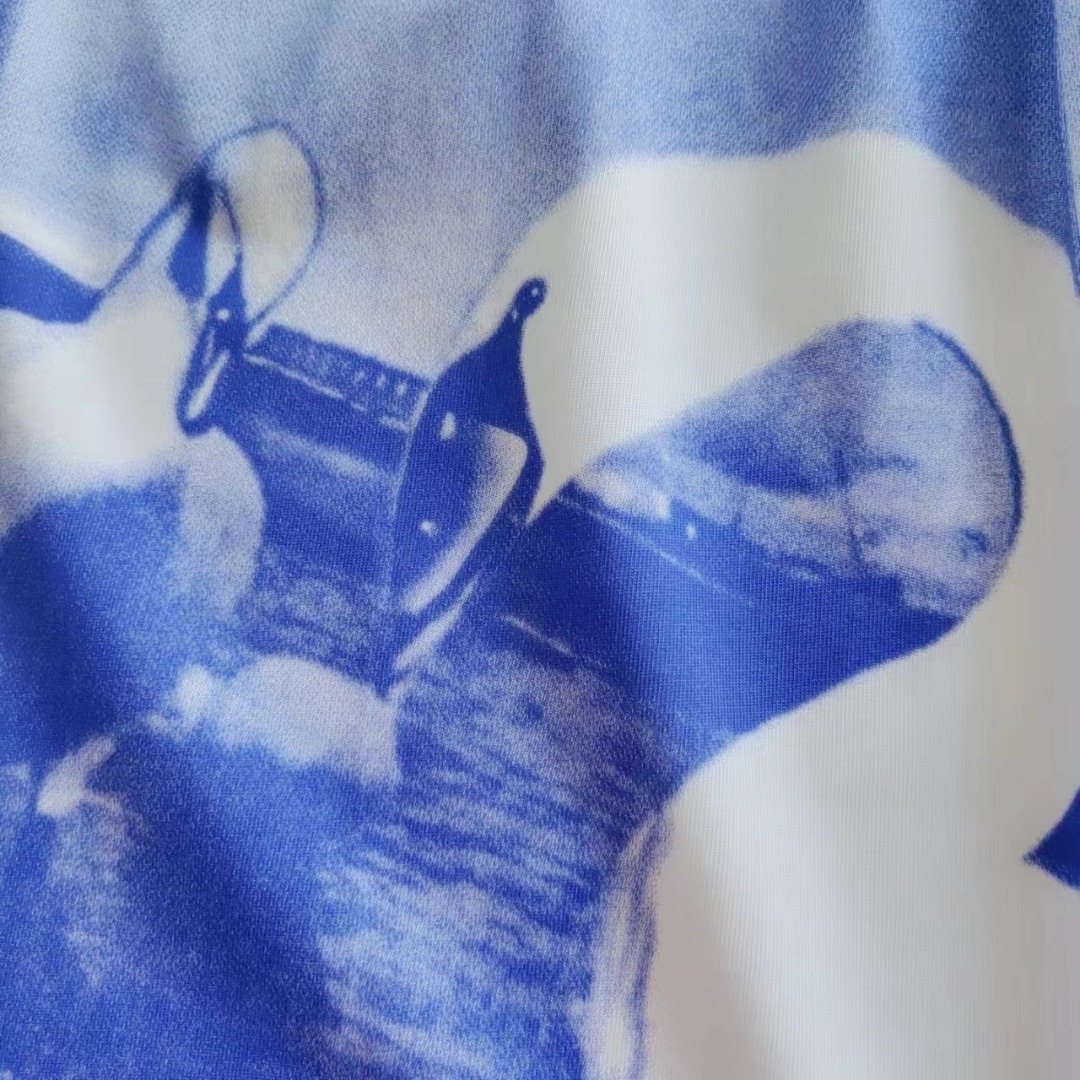 BURBERRY/巴宝莉 天鹅风景画字母印花短袖