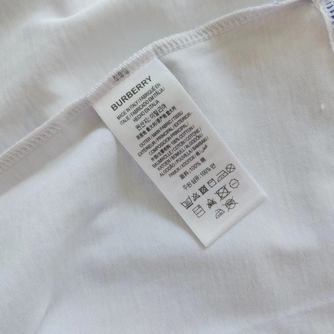 BURBERRY/巴宝莉 天鹅风景画字母印花短袖