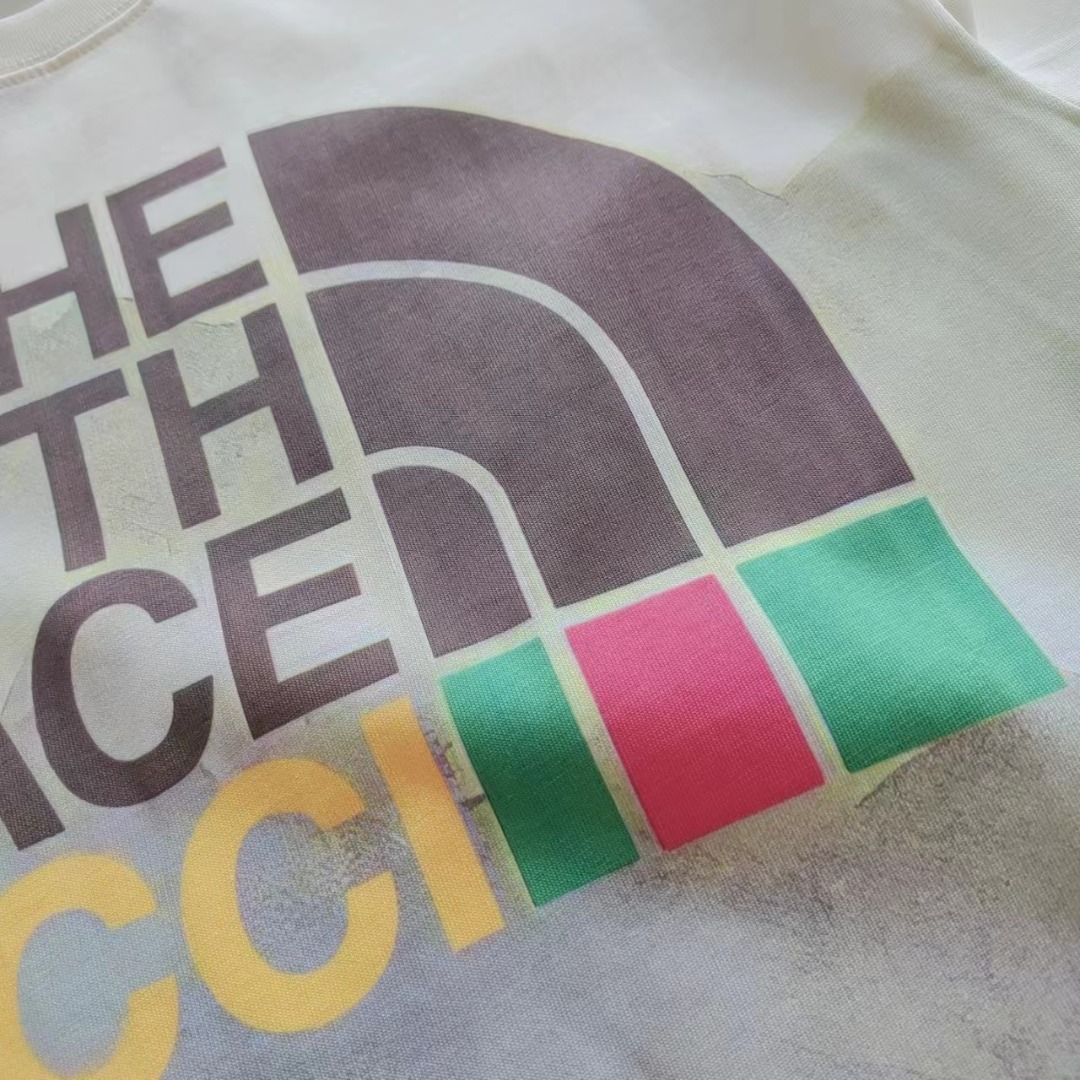 Gucci联名/北面 2024山水画境圆领短袖T桖