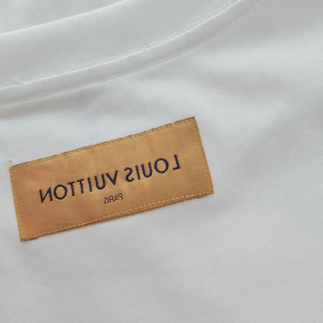 LOUIS VUITTON/路易威登LV 卡通猫抓老鼠印花短袖T恤 彩色大LOGO