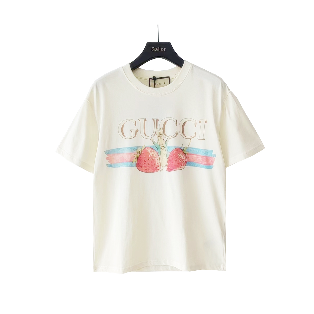 Gucci/古驰 24SS收获草莓的兔子短袖T桖