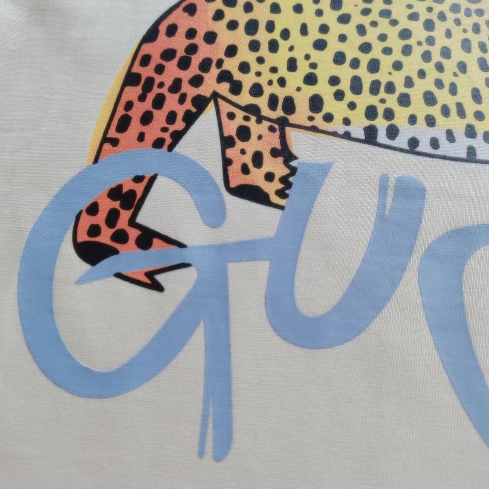Gucci/古驰 24SS暴富金钱豹短袖T桖