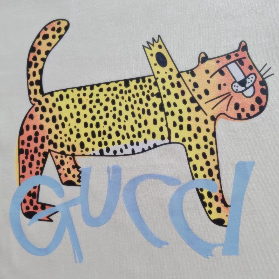 Gucci/古驰 24SS暴富金钱豹短袖T桖