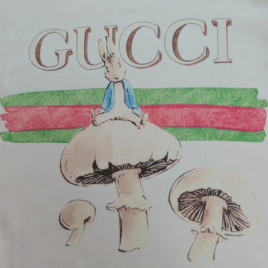 Gucci/古驰 24SS彼得兔蘑菇短袖T桖