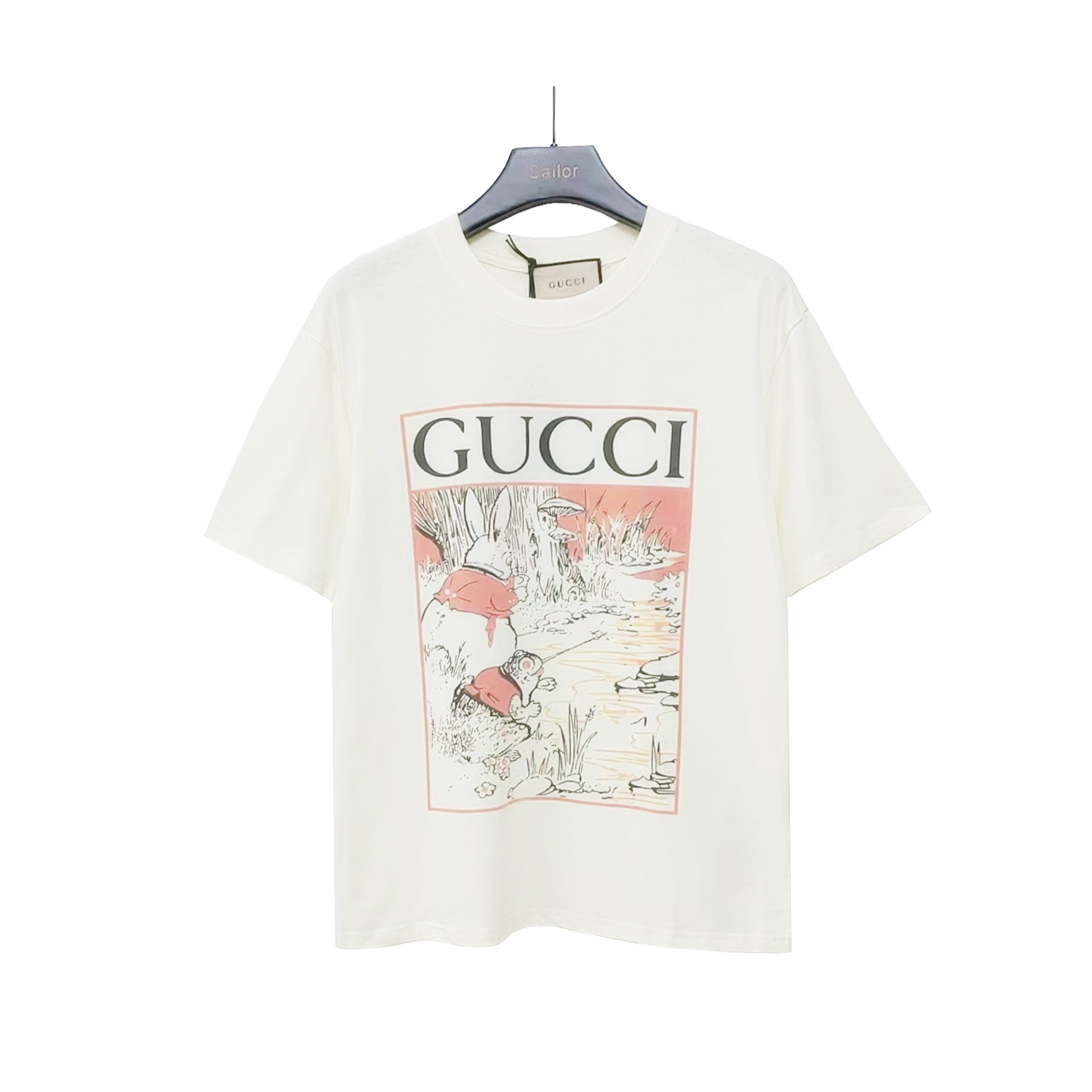 Gucci古驰新款青蛙王子图案印花短袖