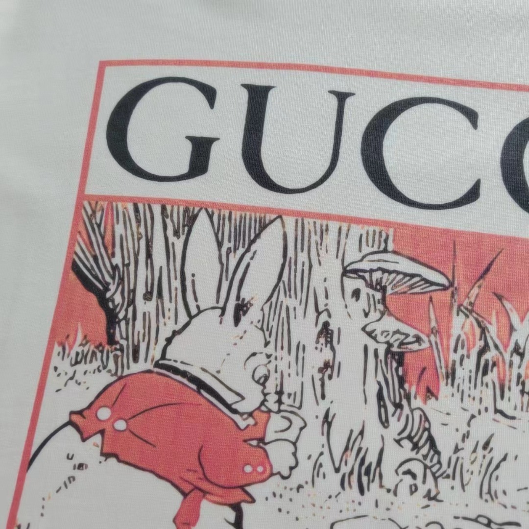 Gucci古驰新款青蛙王子图案印花短袖