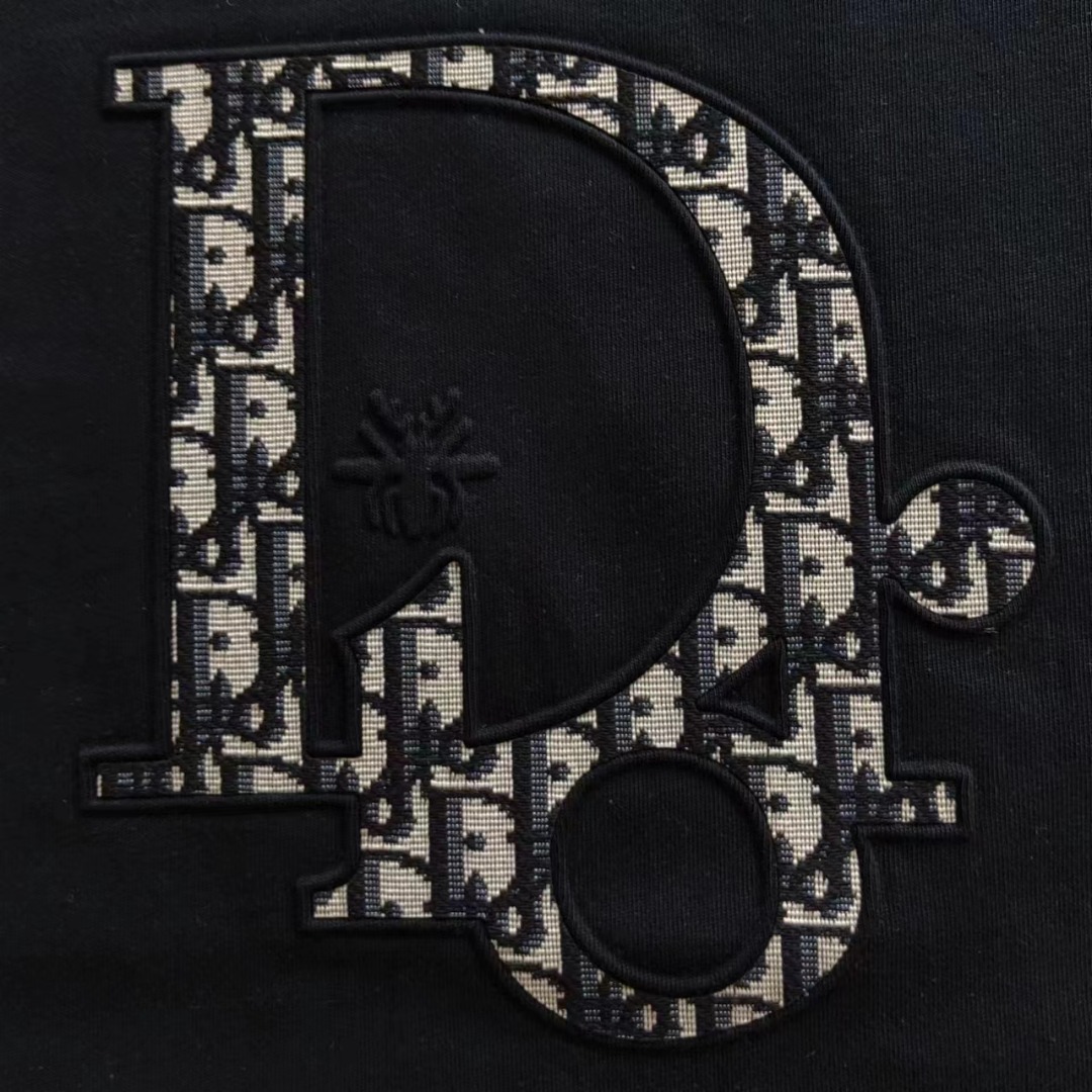 DIOR迪奥 CD 字母贴布刺绣 Logo标识精工刺绣短袖