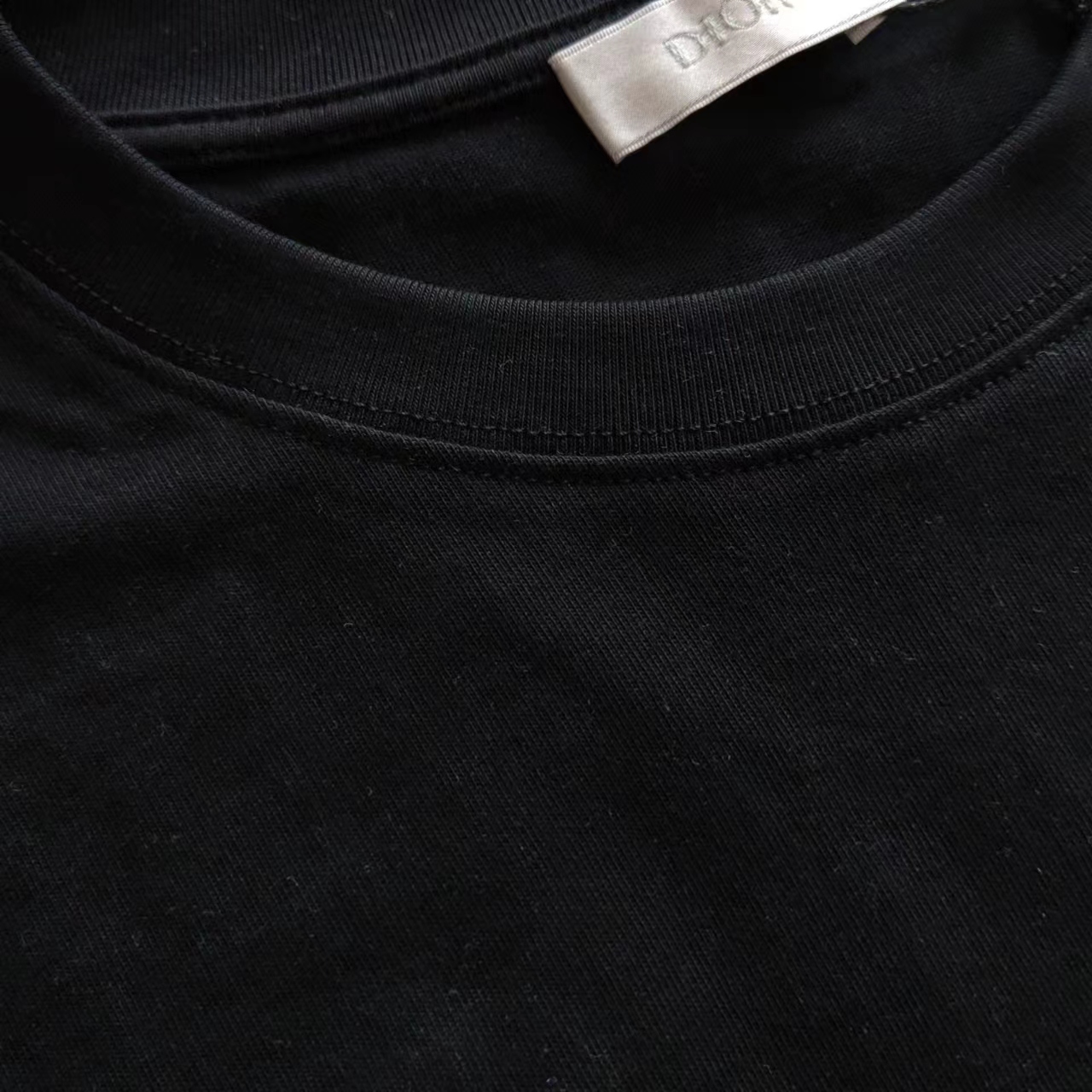 DIOR迪奥 CD 字母贴布刺绣 Logo标识精工刺绣短袖