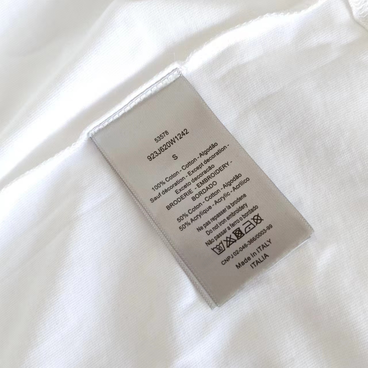 DIOR迪奥 CD 字母贴布刺绣 Logo标识精工刺绣短袖
