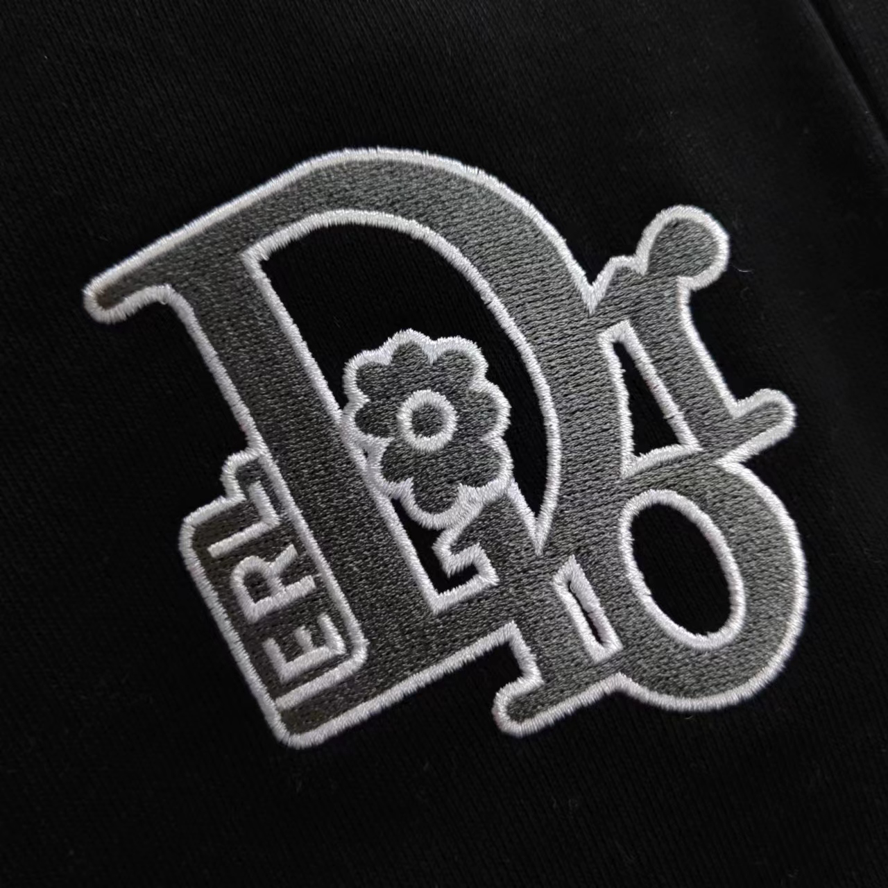 DIOR/迪奥 字母绣花织带拼接LoGO标识刺绣五分裤