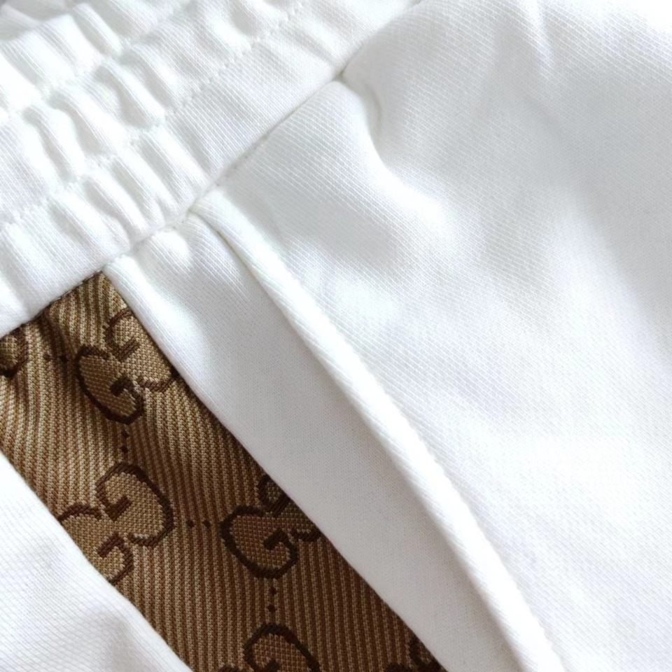 Gucci/古驰 双G字母刺绣双边织带Logo标识 五分裤