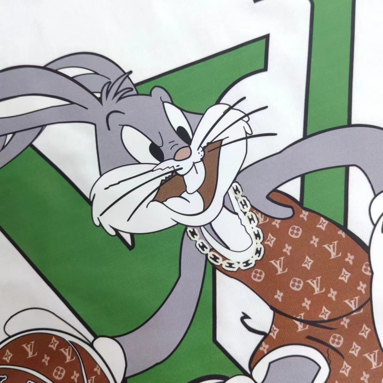 LouisVuitto LV 路易威登数码喷印篮球兔logo短袖