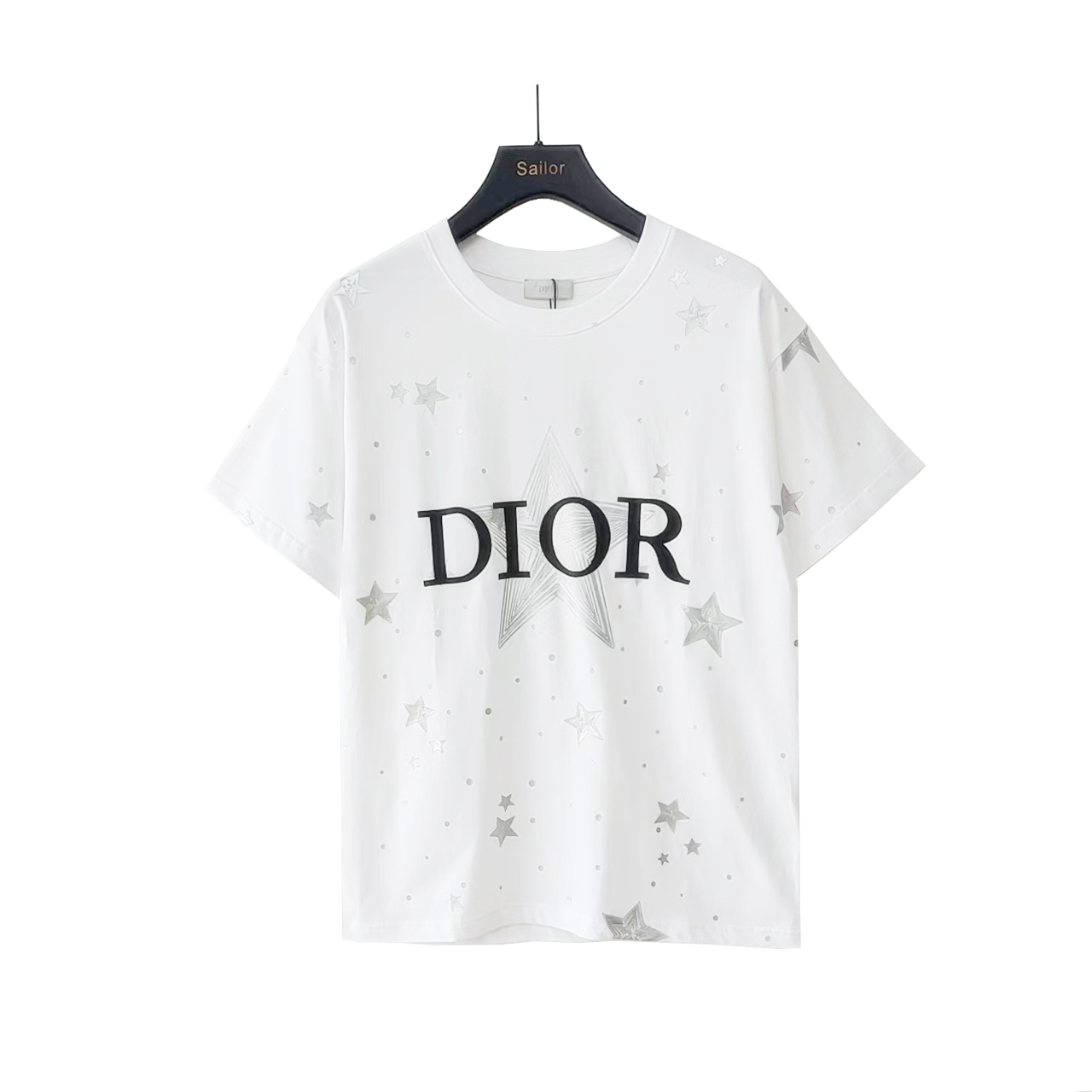 DIOR迪奥 CD字母涂鸦星星图案印花短袖T桖