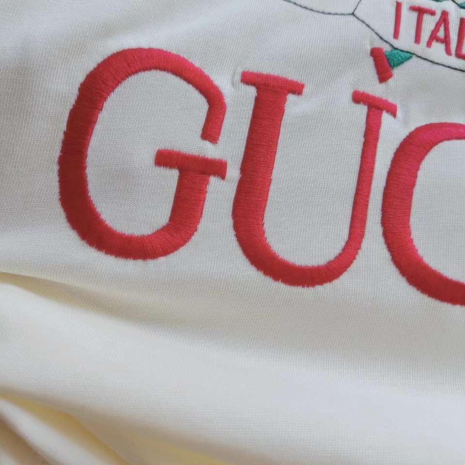 Gucci/古驰 24SS刺绣球拍logo短袖T恤