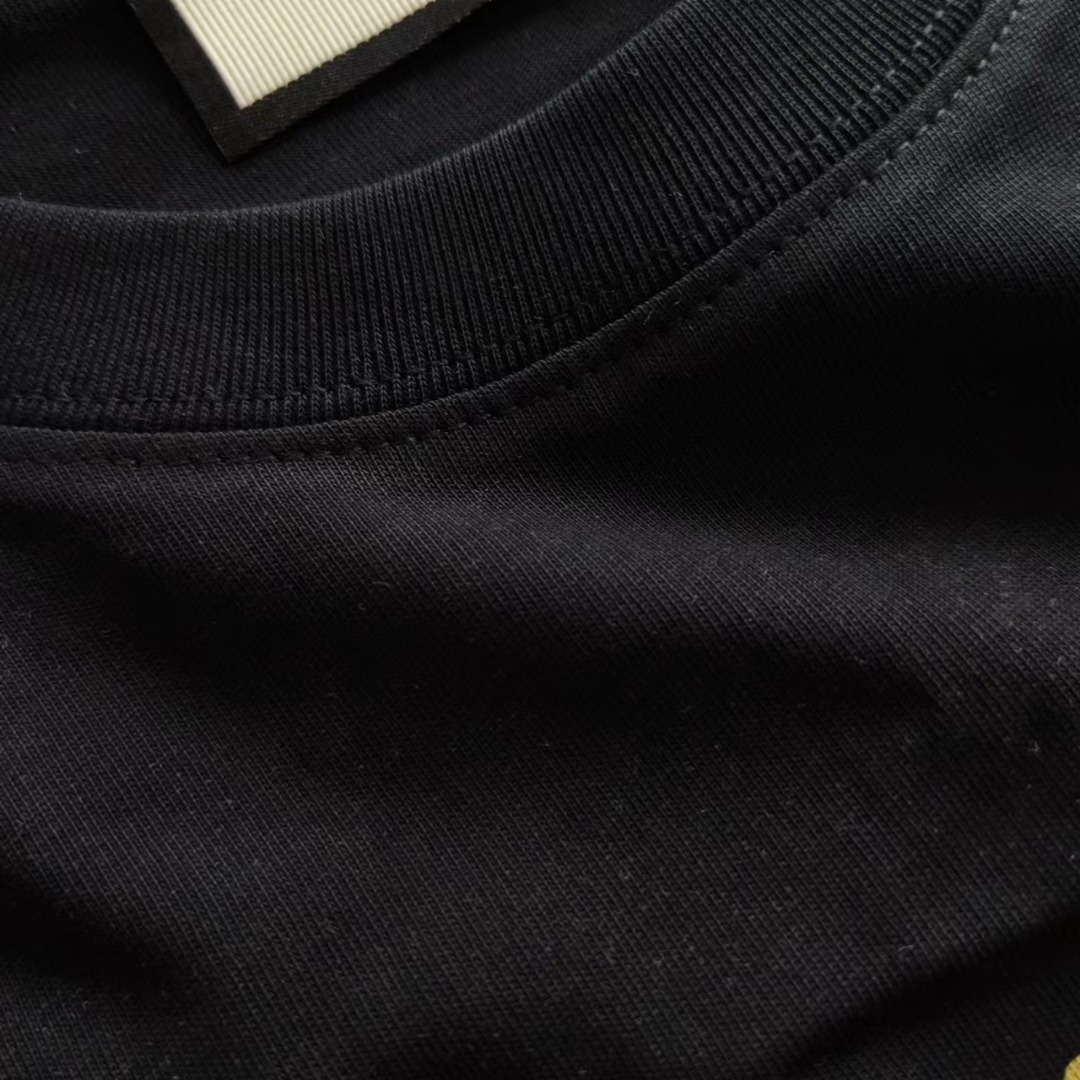 Gucci/古驰 24SS经典双G红绿字母logo图案短袖