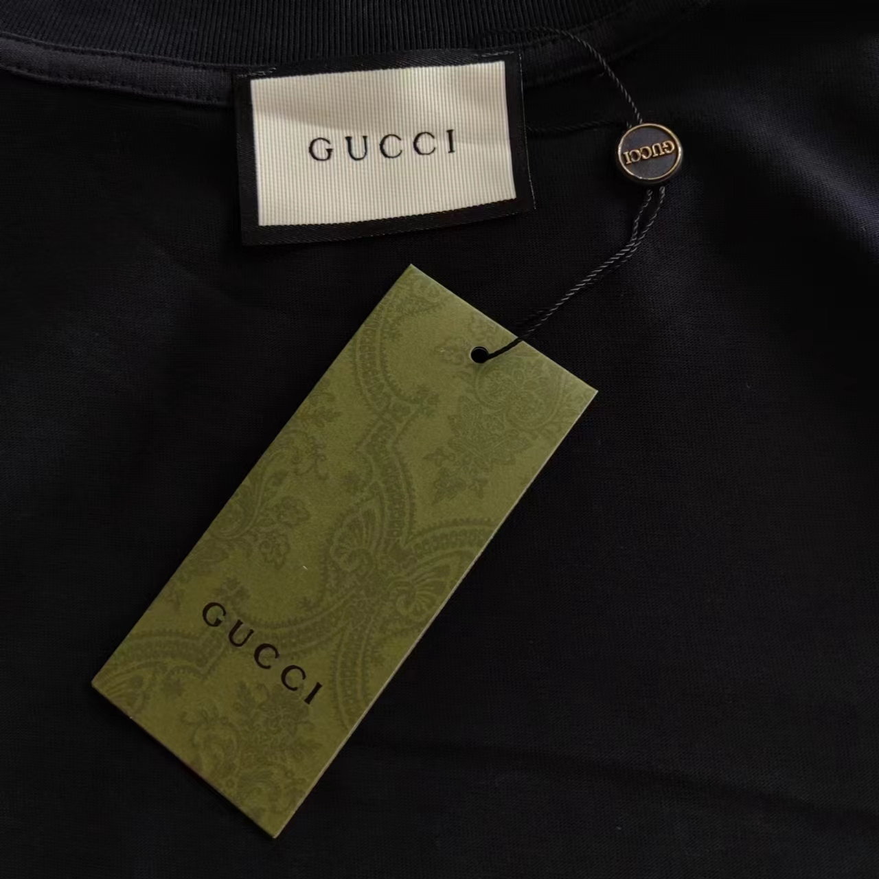 Gucci/古驰 24SS经典双G红绿字母logo图案短袖