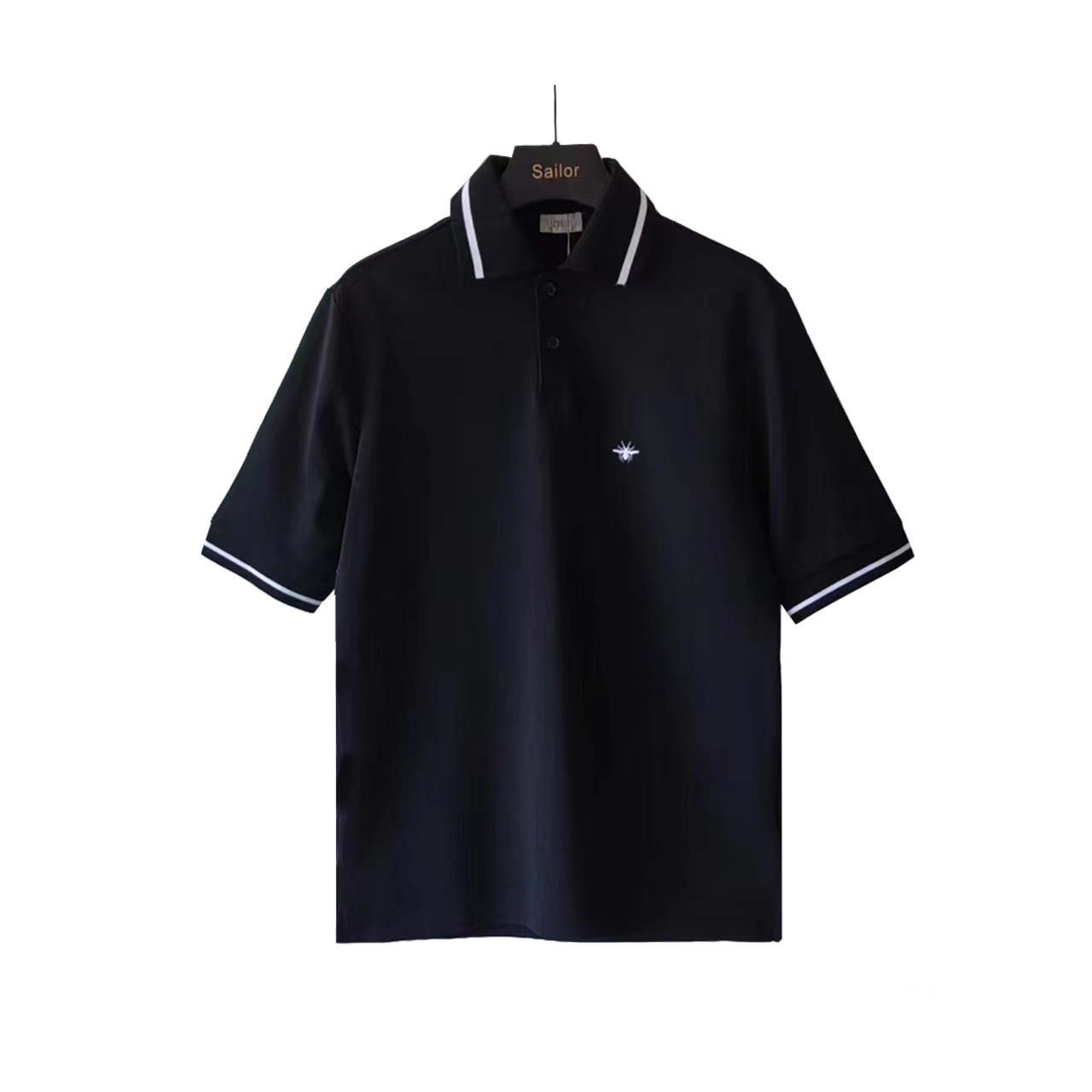 Dior/迪奥 小蜜蜂字母刺绣logo翻领Polo衫短袖T恤
