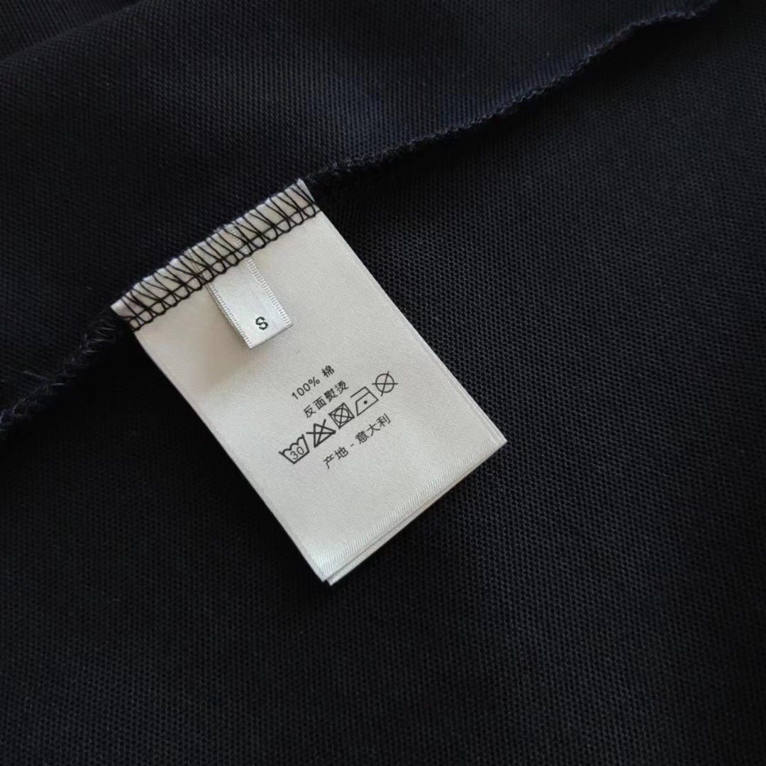 Dior/迪奥 小蜜蜂字母刺绣logo翻领Polo衫短袖T恤