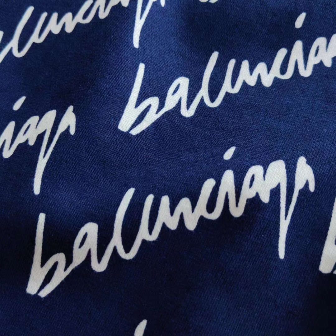 BALENCIAGA/巴黎世家 满印字母简约LoGO标识五分裤
