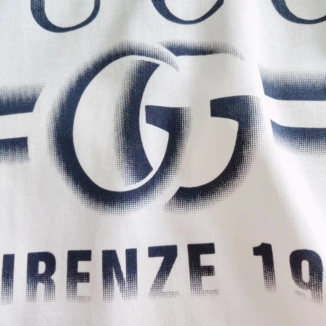 Gucci/古驰 24SS双G字母logo印花短袖