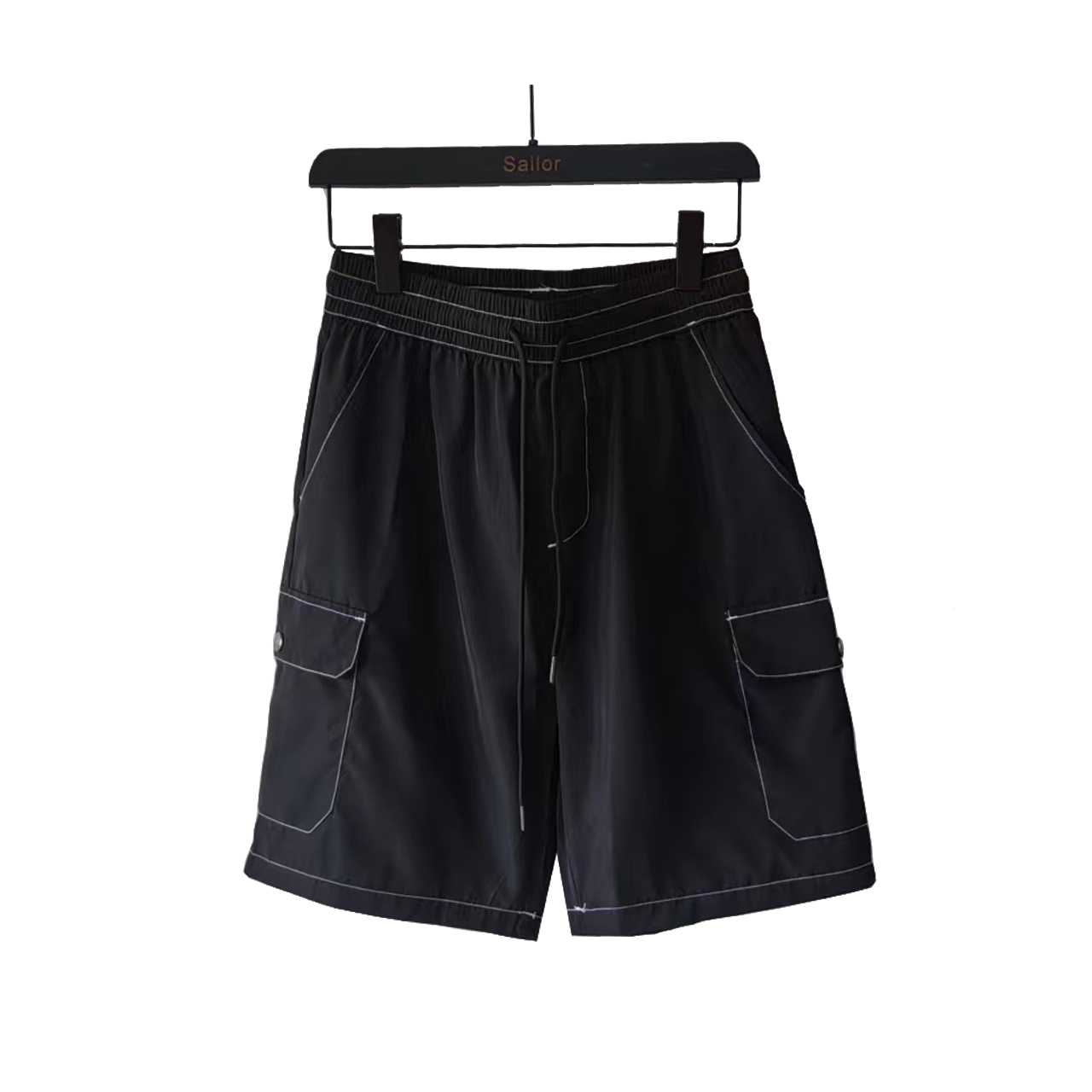 PRADA 普拉达 明线牵线LOGO标识工装短裤