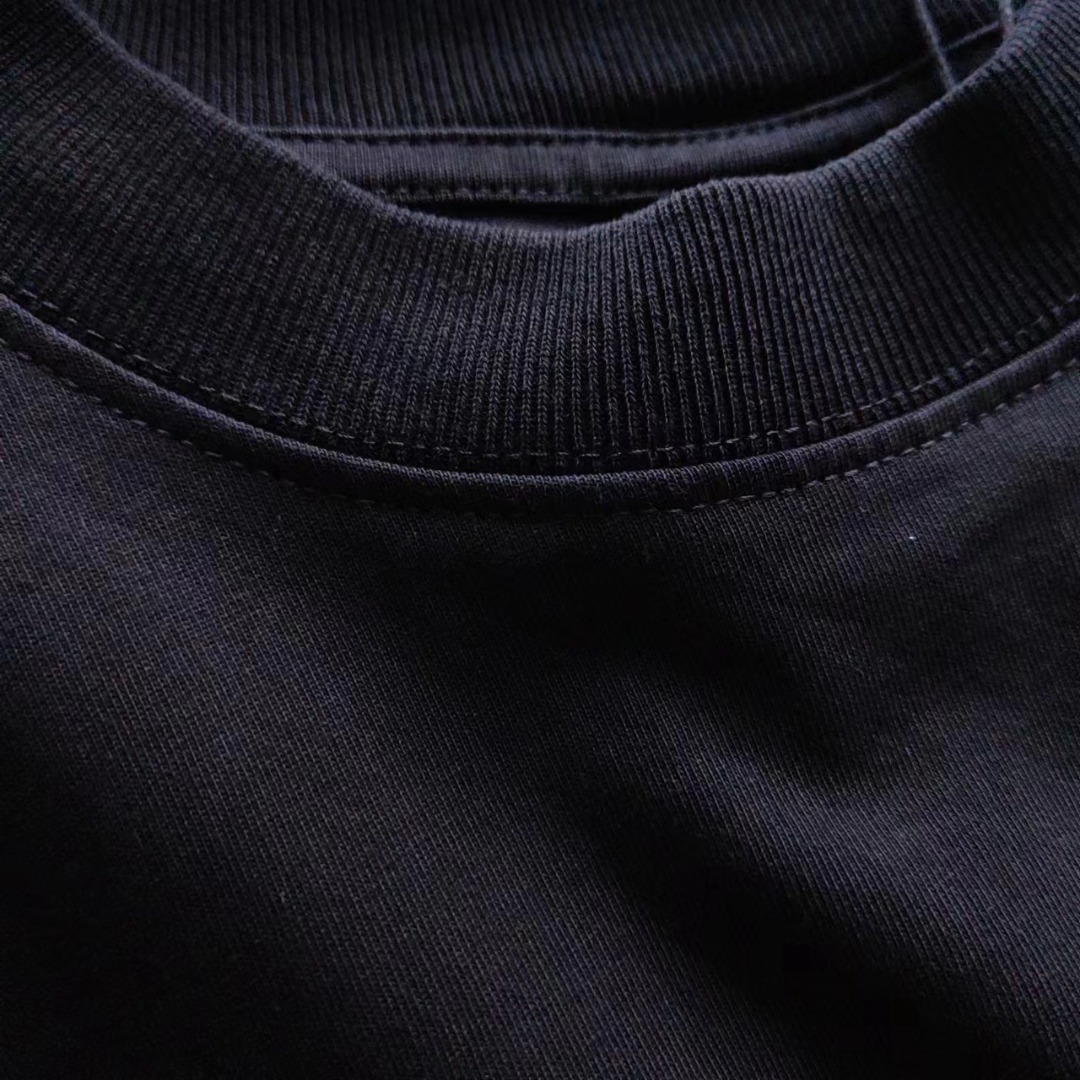 巴黎世家Balenciagg 新款前后中间字母烫钻短袖