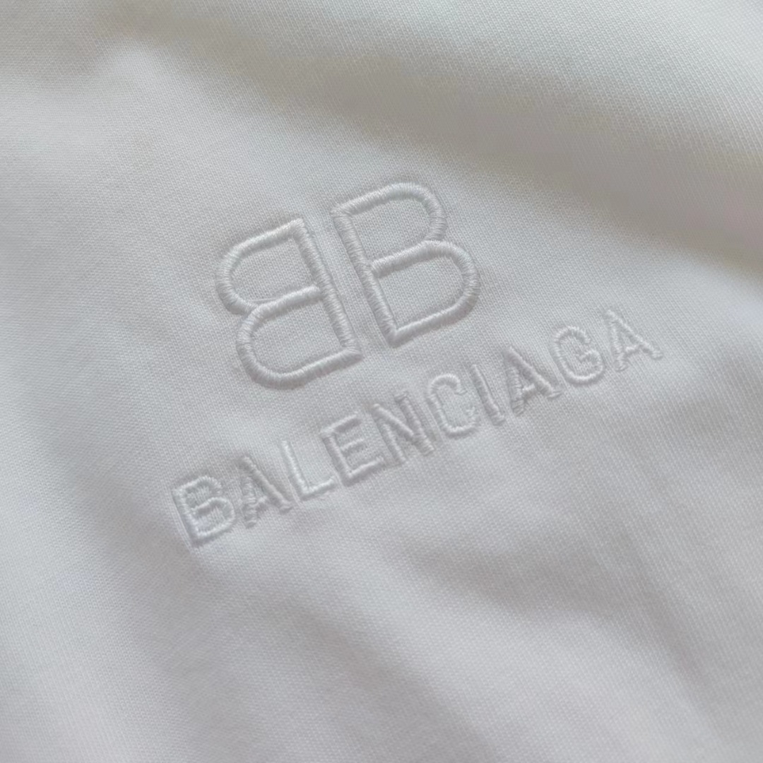 巴黎世家 Balenciaga双B后背印花反光短袖