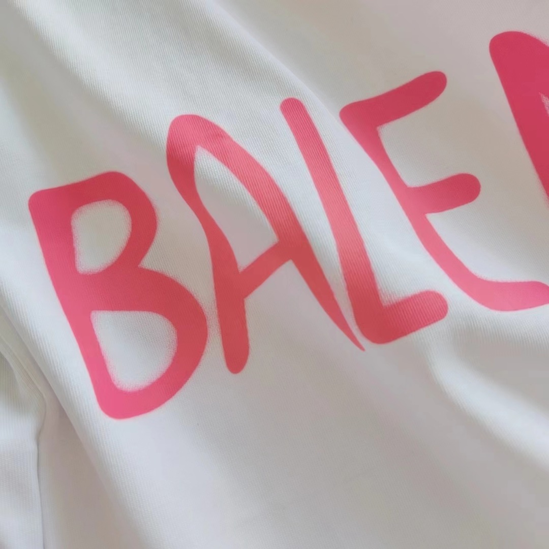 巴黎世家 Balenciaga双B后背印花反光短袖