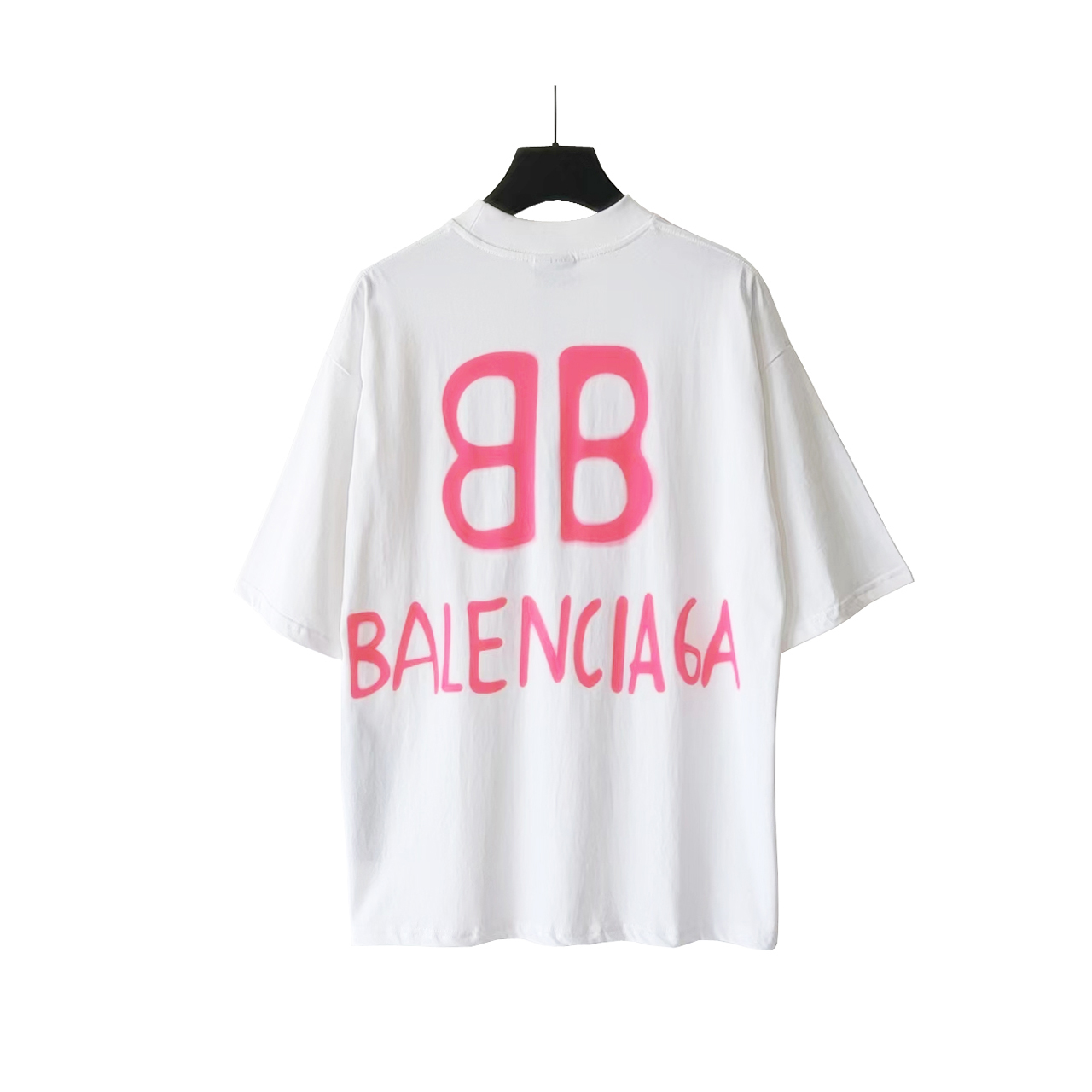 巴黎世家 Balenciaga双B后背印花反光短袖