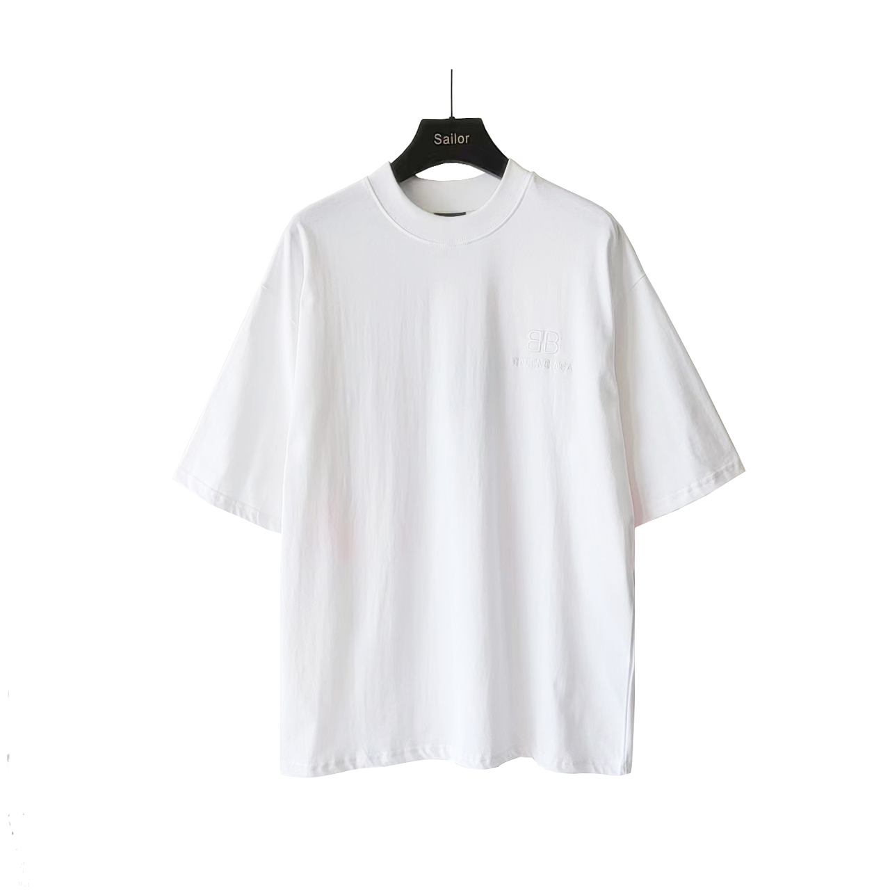 巴黎世家 Balenciaga双B后背印花反光短袖
