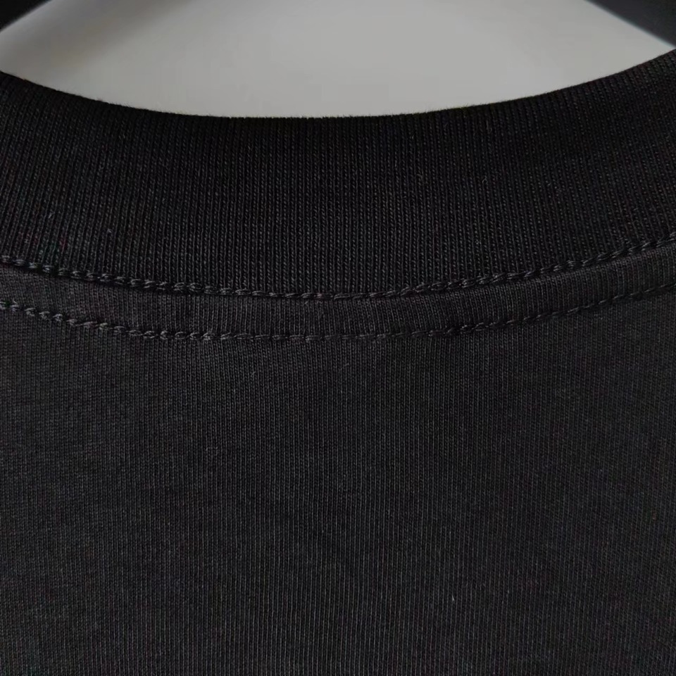 巴黎世家 Balenciaga双B后背印花反光短袖 黑色 白色