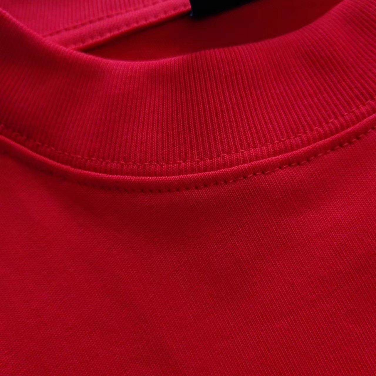 巴黎世家 Balenciaga可乐海浪撕裂破坏短袖 经典可乐波浪印花 红色