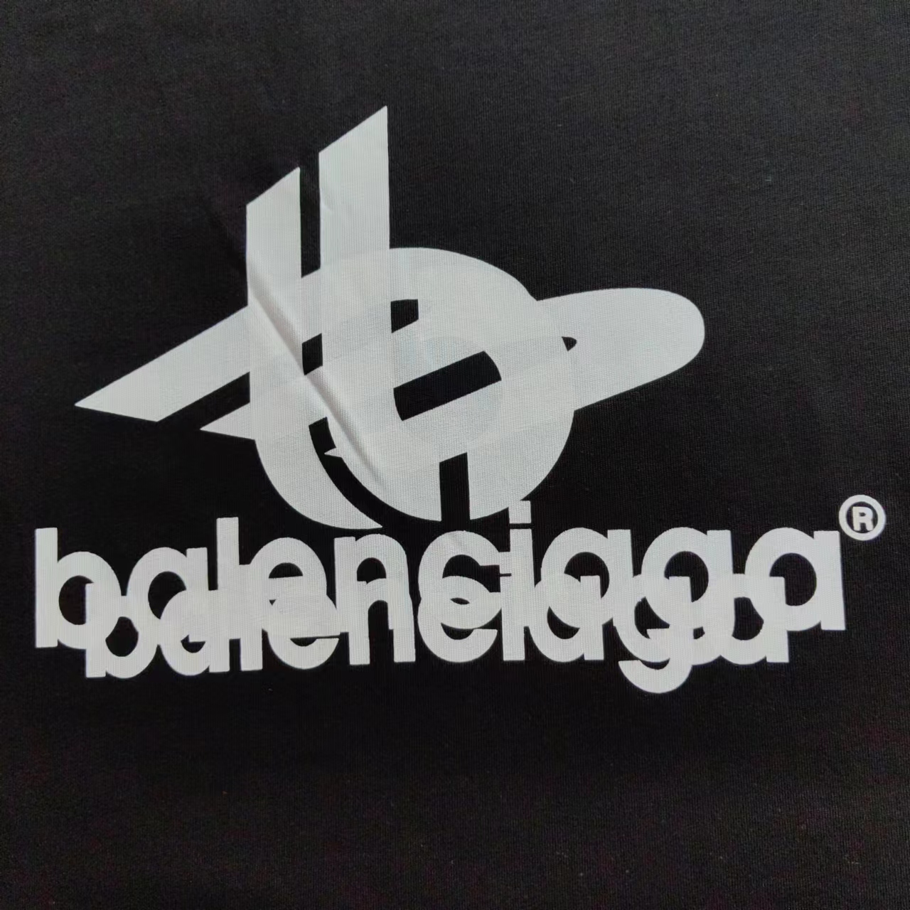 巴黎世家 Balenciaga 重影前后印花短袖 白色 黑色